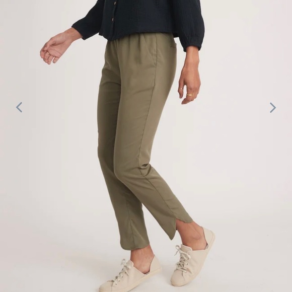 Marine Layer Re-Spun Allison Pant in Dusty Olive - Picture 2 of 6